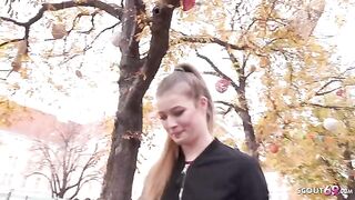 Small German casting with hot teen Olivia Sparkle for big cock