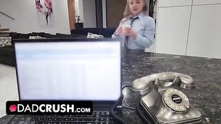 Eva Nyx gets her pussy filled with cum by her stepdad in a taboo scene