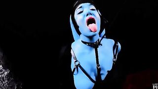 Twi'lek slut gets leashed and fucked by an evil alien in this Star Wars parody