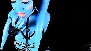 Twi'lek slut gets leashed and fucked by an evil alien in this Star Wars parody