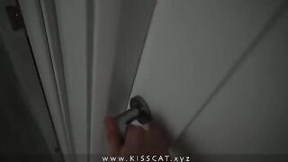 Pervert stepson gets his balls drained by doing a blowjob on her tits