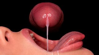 Close up blowjob with intense cock sucking ASMR