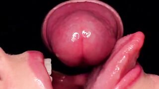 Close up blowjob with intense cock sucking ASMR