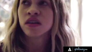 Popular college babe Gia Derza bullied Khloe Kapri in the bathroom