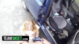 A cute petite girl, Lucy Tyler, got fucked outside for money