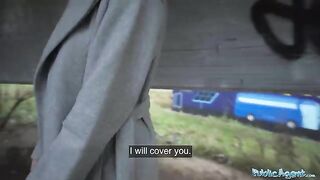 A cute girl from Russia was picked up by the Public Agent