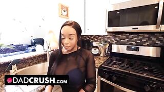 Busty stepdaughter Lily Starfire doesn’t wear a bra at home. Ever