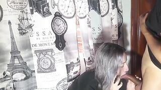 A very naughty girl getting fucked by her stepbrother while on the phone with her boyfriend