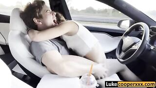 The young girl was fucked by her boyfriend in his car on the way home