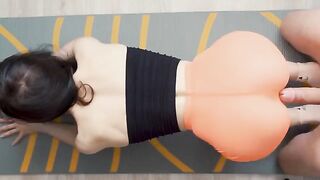 Fit girl Lana has her ass smashed with oil