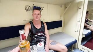 The beautiful girl was fucked with her friend on the train