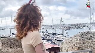 A redhead beauty was invited on a boat ride and things got steamy