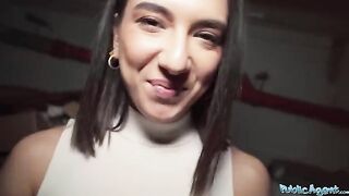A sexy European biology student got fucked by a stranger in a steamy Public Agent scene