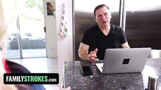 Pervert daddy fucks his step-daughter Chloe Rose every day before and after school