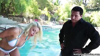 My wife's hot friend Britney Amber is a real pro at blowing
