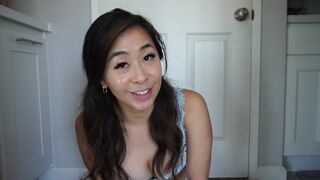 Summer-themed underwear try-on session with masturbation hints