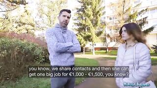 Public Agent Cheating wife gets fucked by stranger for cash