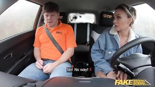 Cheating wife with huge boobs gets fucked in the car