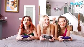 My step-sister took my PS5, so I had to get intimate with her and her friends