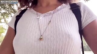 Babe masturbates on the beach and gets a squirting orgasm