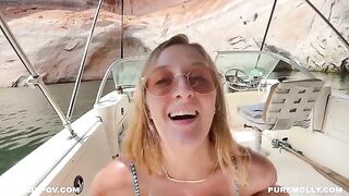 Public sex on a boat during vacation with Molly Pills for excitement