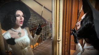 Busty cosplay MILF Alcina Dimitrescu gets her pussy railed in HD