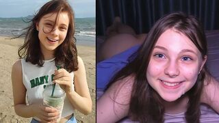 A cute girl is used as a fuck toy on the beach, getting fucked hard