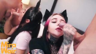 Two Kittys Get Cum In Ass Anna Batman - hardcore anal sex