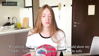 The guy beat the moves of his stepsister at chess and finished with cream