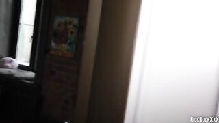 A teen neighbor with big tits gets fucked hard and sloppy
