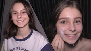 Submissive teen gets fucked by a huge dick