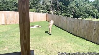 Getting naked in the backyard and a quickie on the porch