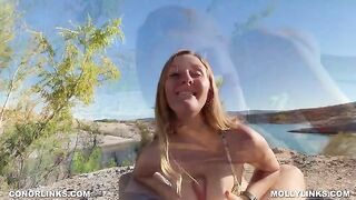 Epic big booty slut gets her pussy filled with cock on an epic hike