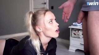 A stepmother saw her stepson's cock and asked him to fuck her