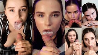 A lot of sperm from the best blowjob videos, check it out!