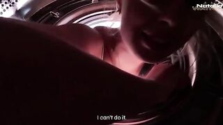 I called for help because my stepsister was stuck in the washing machine
