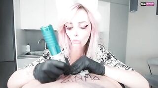 Getting a tattoo at home with a cute girl can be painful and pleasurable