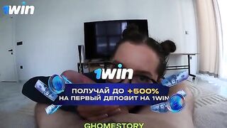 A tattooed girl demonstrates her skills in blowing a dick
