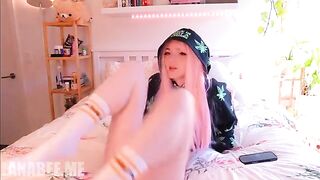 Found step mom's porn and stole her pink panties to sniff