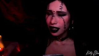 An evil witch cast a spell on a man with a big dick