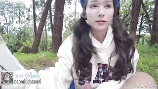 A romantic sex with a girl in the nature