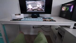 Petite brunette caught masturbating by a spy drone in a shocking video