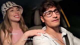The bride-to-be Dani Ortiz destroys the taxi driver's dick