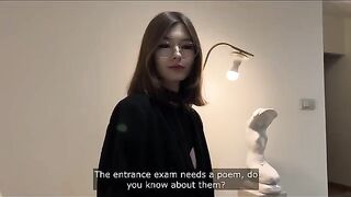 Instead of studying, the classmate decided to explore other intimate possibilities