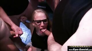 Bukkake with an amateur guy and Lara Cumkitten's famous bubble butt