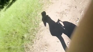A sexy girl gets fucked by a muscular guy right in the forest, no one saw them