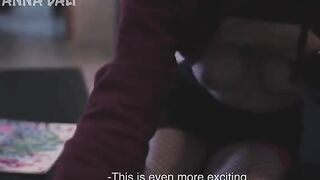 My classmate is sucking dick to get a good grade in this steamy scene