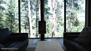 A girl lives in the woods and rubs herself there