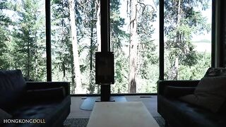 A girl lives in the woods and rubs herself there