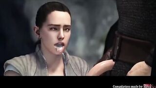 Star Wars compilation with Rey and Ahsoka in steamy animated scenes